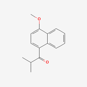 molecular formula C15H16O2 B3051815 1-(4-Methoxynaphthalen-1-yl)-2-methylpropan-1-one CAS No. 36198-81-9