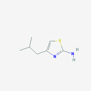 molecular formula C7H12N2S B3051875 4-(2-Methylpropyl)-1,3-thiazol-2-amine CAS No. 3673-33-4