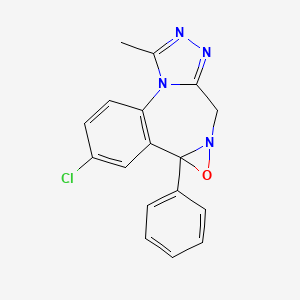 molecular formula C17H13ClN4O B3051907 Alprazolam 5,6-Epoxide CAS No. 36916-14-0