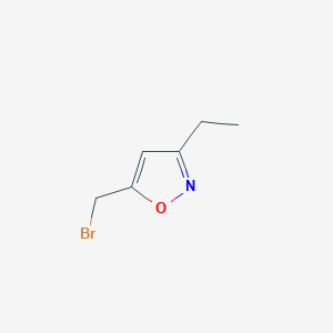 molecular formula C6H8BrNO B3051914 Isoxazole, 5-(bromomethyl)-3-ethyl- CAS No. 36958-62-0