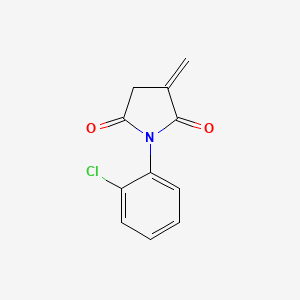 molecular formula C11H8ClNO2 B3051918 1-(2-Chlorophenyl)-3-methylidenepyrrolidine-2,5-dione CAS No. 37010-60-9
