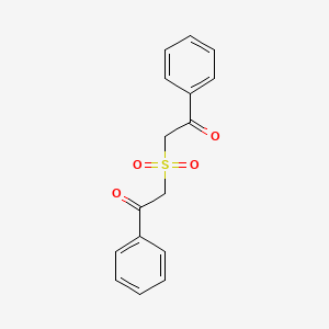 molecular formula C16H14O4S B3051924 2,2'-Sulfonylbis(1-phenylethanone) CAS No. 3708-08-5