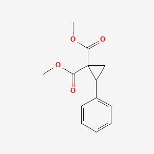 molecular formula C13H14O4 B3051926 1,1-Cyclopropanedicarboxylic acid, 2-phenyl-, dimethyl ester CAS No. 3709-20-4
