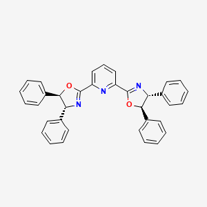 molecular formula C35H27N3O2 B3051945 Pyridine, 2,6-bis[(4R,5R)-4,5-dihydro-4,5-diphenyl-2-oxazolyl]- CAS No. 372200-56-1