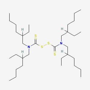 molecular formula C34H68N2S4 B3051964 tetrakis(2-ethylhexyl) thiuram disulfide CAS No. 37437-21-1