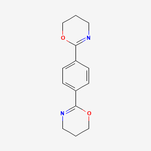 molecular formula C14H16N2O2 B3051979 4H-1,3-Oxazine, 2,2'-(1,4-phenylene)bis[5,6-dihydro- CAS No. 37512-44-0