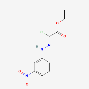 molecular formula C10H10ClN3O4 B3051980 Ethyl 2-chloro-2-[(3-nitrophenyl)hydrazono]acetate CAS No. 37522-27-3