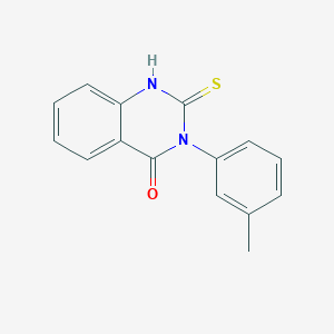 molecular formula C15H12N2OS B3051995 2-Mercapto-3-m-tolyl-3h-quinazolin-4-one CAS No. 37641-49-9