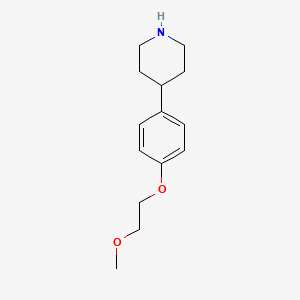molecular formula C14H21NO2 B3052000 Piperidine, 4-[4-(2-methoxyethoxy)phenyl]- CAS No. 377730-06-8