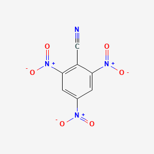 molecular formula C7H2N4O6 B3052008 2,4,6-Trinitrobenzonitrile CAS No. 37841-25-1