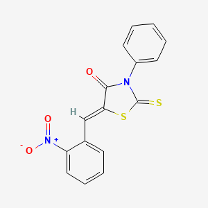 (5Z)-5-[(2-nitrophenyl)methylidene]-3-phenyl-2-sulfanylidene-1,3-thiazolidin-4-one