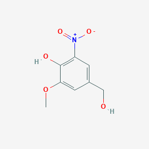 molecular formula C8H9NO5 B3052024 4-(Hydroxymethyl)-2-methoxy-6-nitrophenol CAS No. 37987-22-7