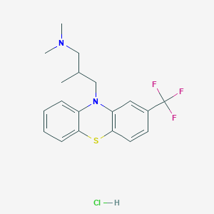 molecular formula C19H22ClF3N2S B3052027 Trifluomeprazine hydrochloride CAS No. 3800-98-4