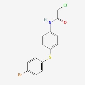 molecular formula C14H11BrClNOS B3052029 N-{4-[(4-bromophenyl)thio]phenyl}-2-chloroacetamide CAS No. 38007-83-9