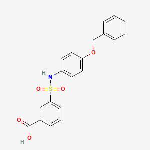 molecular formula C20H17NO5S B3052031 3-(4-Benzyloxy-phenylsulfamoyl)-benzoic acid CAS No. 380193-68-0