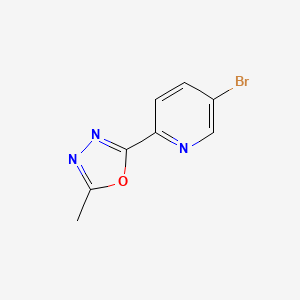 5-Bromo-2-(5-methyl-1,3,4-oxadiazol-2-yl)pyridine