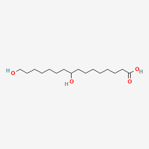 molecular formula C16H32O4 B3052045 9,16-Dihydroxyhexadecanoic acid CAS No. 38076-49-2
