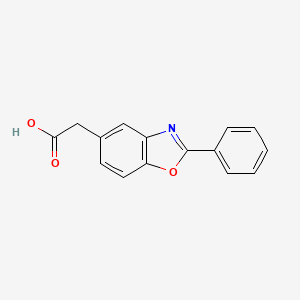 molecular formula C15H11NO3 B3052064 5-Benzoxazoleacetic acid, 2-phenyl- CAS No. 38196-02-0