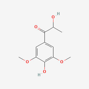 molecular formula C11H14O5 B3052067 2-Hydroxy-1-(4-hydroxy-3,5-dimethoxyphenyl)propan-1-one CAS No. 38209-33-5