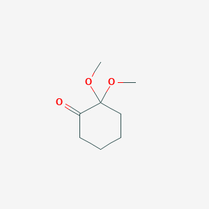 molecular formula C8H14O3 B3052106 2,2-dimethoxycyclohexan-1-one CAS No. 38461-13-1