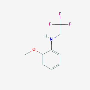 molecular formula C9H10F3NO B3052246 2-methoxy-N-(2,2,2-trifluoroethyl)aniline CAS No. 398-44-7