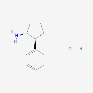molecular formula C11H16ClN B3052319 trans-2-Phenylcyclopentylamine monohydrochloride CAS No. 40297-12-9