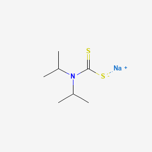 molecular formula C7H14NNaS2 B3052393 Carbamodithioic acid, bis(1-methylethyl)-, sodium salt CAS No. 4092-82-4