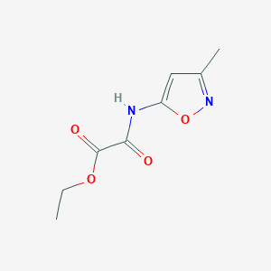 molecular formula C8H10N2O4 B3052421 Ethyl 2-[(3-methyl-1,2-oxazol-5-yl)amino]-2-oxoacetate CAS No. 41230-59-5
