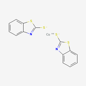 molecular formula C14H8CuN2S4 B3052461 Copper mercaptobenzothiazole CAS No. 4162-43-0