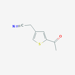 molecular formula C8H7NOS B3052492 2-(5-Acetylthiophen-3-yl)acetonitrile CAS No. 41908-05-8