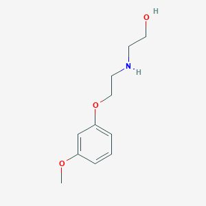molecular formula C11H17NO3 B3052502 2-[2-(3-Methoxyphenoxy)ethylamino]ethanol CAS No. 420104-03-6