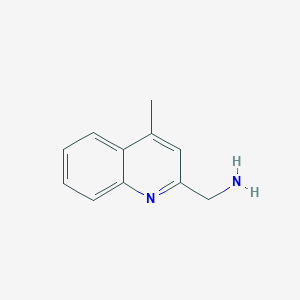 molecular formula C11H12N2 B3052530 (4-Methylquinolin-2-yl)methanamine CAS No. 42182-53-6