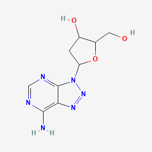 5-(5-Amino-2,4,7,8,9-pentazabicyclo[4.3.0]nona-1,3,5,7-tetraen-9-yl)-2-(hydroxymethyl)oxolan-3-ol