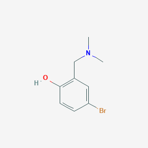 molecular formula C9H12BrNO B3052549 4-Bromo-alpha-(dimethylamino)-O-cresol CAS No. 42313-79-1