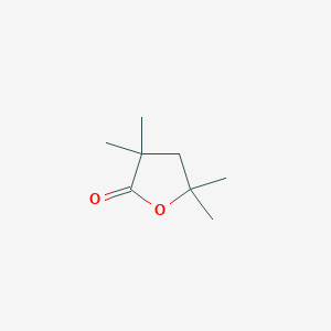molecular formula C8H14O2 B3052556 3,3,5,5-Tetramethyloxolan-2-one CAS No. 4237-83-6