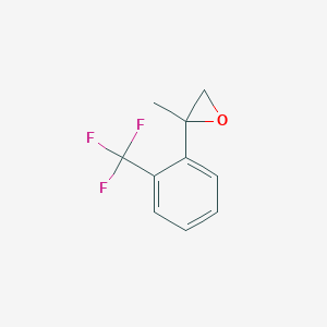 molecular formula C10H9F3O B3052562 2-Methyl-2-[2-(trifluoromethyl)phenyl]oxirane CAS No. 42432-33-7