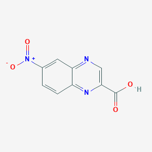 molecular formula C9H5N3O4 B3052563 6-硝基喹喔啉-2-羧酸 CAS No. 4244-37-5