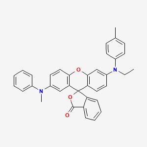 B3052583 6'-[Ethyl(p-tolyl)amino]-2'-(methylphenylamino)spiro[isobenzofuran-1(3H),9'-[9H]xanthene]-3-one CAS No. 42530-35-8