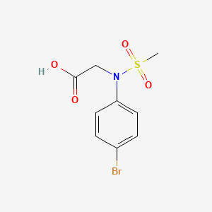molecular formula C9H10BrNO4S B3052589 2-(4-bromo-N-methylsulfonylanilino)acetic acid CAS No. 425423-24-1