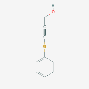 molecular formula C11H14OSi B3052633 2-Propyn-1-ol, 3-(dimethylphenylsilyl)- CAS No. 43019-63-2