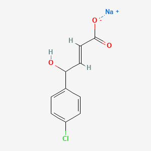 molecular formula C10H8ClNaO3 B3052637 sodium;(E)-4-(4-chlorophenyl)-4-hydroxybut-2-enoate CAS No. 430440-66-7