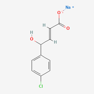 molecular formula C10H8ClNaO3 B3052637 NCS-356 sodium CAS No. 430440-66-7