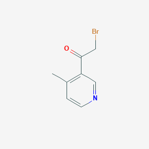 molecular formula C8H8BrNO B3052676 ETHANONE, 2-BROMO-1-(4-METHYL-3-PYRIDINYL)- (9CI) CAS No. 435271-22-0