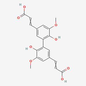 3,3'-(6,6'-Dihydroxy-5,5'-dimethoxy[1,1'-biphenyl]-3,3'-diyl)di(prop-2-enoic acid)