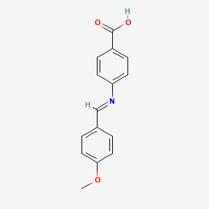 molecular formula C15H13NO3 B3052695 4-(4-Methoxybenzylideneamino)benzoic acid CAS No. 4380-38-5