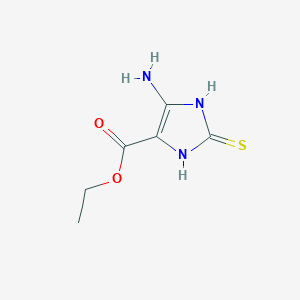 molecular formula C6H9N3O2S B3052762 ethyl 5-amino-2-thioxo-2,3-dihydro-1H-imidazole-4-carboxylate CAS No. 448958-45-0