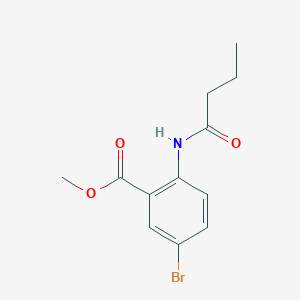 molecular formula C12H14BrNO3 B3052779 Methyl 5-bromo-2-butyramidobenzoate CAS No. 452349-54-1