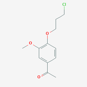 molecular formula C12H15ClO3 B030528 1-(4-(3-Chloropropoxy)-3-methoxyphenyl)ethanone CAS No. 58113-30-7