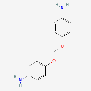 molecular formula C13H14N2O2 B3052854 Benzenamine, 4,4'-[methylenebis(oxy)]bis- CAS No. 46843-47-4