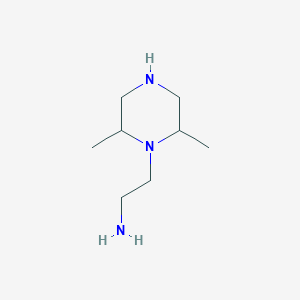 molecular formula C8H19N3 B3052858 2-(2,6-Dimethylpiperazin-1-YL)ethanamine CAS No. 468745-67-7